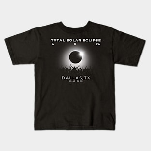 2024 Total Solar Eclipse Totality Dallas Texas Watch Py Kids T-Shirt